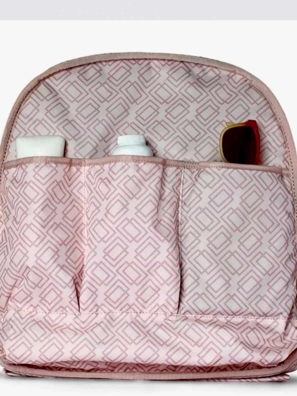 Women Doubletake Melbourne Gray Tennis Backpack Tote with Pink Accent - Picture 11 of 11